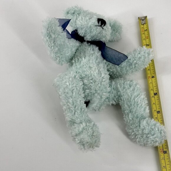 TY Inc Rare 1993 PVC Pellet Light Blue Bear with Curly Hair No Tag - Picture 7 of 7